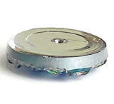 Teal / Purple Gem Czech Glass Iridescent CABOCHON (not a button) 18mm / 3/4"  # CZ-212C