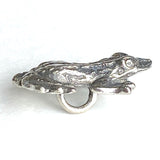 Frog Button, Pewter 7/8" Shank Back   # DN-FRG