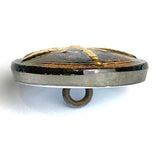 Sunset Dragonfly - Oranges / Purples Czech Iridescent Glass Button, 18mm  11/16" #CZ-083