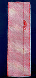 SIX PIECES 13.5" x 42", Full Red-White Shibori, Various Designs, Vintage Kimono Silk from Japan,  #120