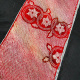 SIX PIECES 13.5" x 42", Full Red-White Shibori, Various Designs, Vintage Kimono Silk from Japan,  #120