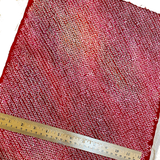 SIX PIECES 13.5" x 42", Full Red-White Shibori, Various Designs, Vintage Kimono Silk from Japan,  #120