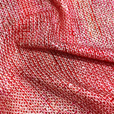 SIX PIECES 13.5" x 42", Full Red-White Shibori, Various Designs, Vintage Kimono Silk from Japan,  #120