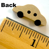 Car Button, Wood Tan + Black 1"  2 Holes  # SK-695