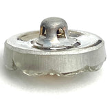 Silver and Gold, Small Infinity Flower Czech Glass Button 14mm / 9/16"  # CZ-294