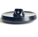 Black with Red Paisleys Border Large Czech Glass Button 27mm 1-1/16"  #CZ-214