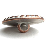 Copper Dots, White Mottled 13/16" Shank Back Metal Button  #SWC-67