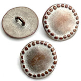 Copper Dots, White Mottled 13/16" Shank Back Metal Button  #SWC-67