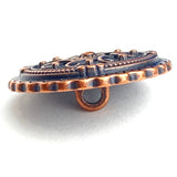 SALE, Copper/Black Celtic Mandala Button 1" Shank Back #SWC-36