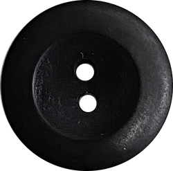 Black 1" Velvet Corozo Natural Tagua Round 2-Hole Button 26mm  #SK-467