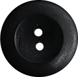 Black 1" Velvet Corozo Natural Tagua Round 2-Hole Button 26mm  #SK-467