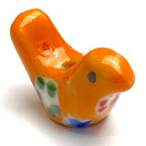 Re-Stocked, Orange Star-Bird Porcelain Bead, 3/4"   #LP-02