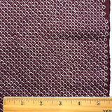 Burgundy All-Shibori Vintage Kimono Silk from Japan, 14" x 41" Piece, #ZP-34