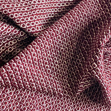 Burgundy All-Shibori Vintage Kimono Silk from Japan, 14" x 41" Piece, #ZP-34
