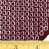 Burgundy All-Shibori Vintage Kimono Silk from Japan, 14" x 41" Piece, #ZP-34