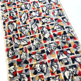 Leaf Study Vintage Meisen Kimono Silk Pieces from Japan, 13" x 59"  #ZP-35