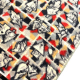 Leaf Study Vintage Meisen Kimono Silk Pieces from Japan, 13" x 59"  #ZP-35