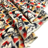 Leaf Study Vintage Meisen Kimono Silk Pieces from Japan, 13" x 59"  #ZP-35