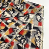 Leaf Study Vintage Meisen Kimono Silk Pieces from Japan, 13" x 59"  #ZP-35