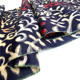 Blurry Swirlies Vintage Meisen Kimono Silk Pieces from Japan, 14" x 61"  #ZP-36