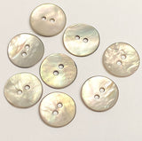 Beige Velvet Pastel Rainbow Agoya Shell 9/16" 2-hole Button, Pack of 8 for $7.20 Moonrise  #SK-1215