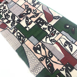 Treetop Windows, Vintage Meisen Kimono Silk Piece, 13" x 57" from Japan # ZP-37