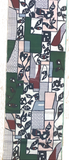 Treetop Windows, Vintage Meisen Kimono Silk Piece, 13" x 57" from Japan # ZP-37