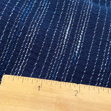 SALE  Cotton Crepe from Japan, Indigo Kasuri Stripe Lightweight + Drapey 42" Wide, By the Half Yard # NS-44