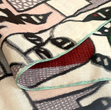 Treetop Windows, Vintage Meisen Kimono Silk Piece, 13" x 57" from Japan # ZP-37