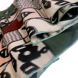 Treetop Windows, Vintage Meisen Kimono Silk Piece, 13" x 57" from Japan # ZP-37