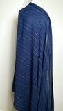 SALE  Cotton Crepe from Japan, Indigo Kasuri Stripe Lightweight + Drapey 42" Wide, By the Half Yard # NS-44