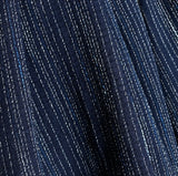 SALE  Cotton Crepe from Japan, Indigo Kasuri Stripe Lightweight + Drapey 42" Wide, By the Half Yard # NS-44