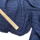 SALE  Cotton Crepe from Japan, Indigo Kasuri Stripe Lightweight + Drapey 42" Wide, By the Half Yard # NS-44
