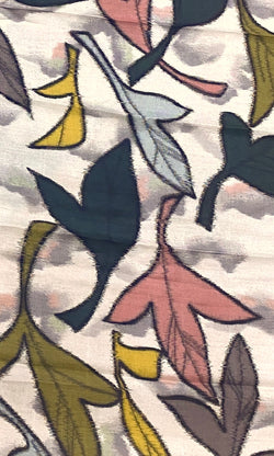 Vintage Tropical Wowza, Meisen Kimono Silk Piece, 13" x 42" from Japan # ZP-38