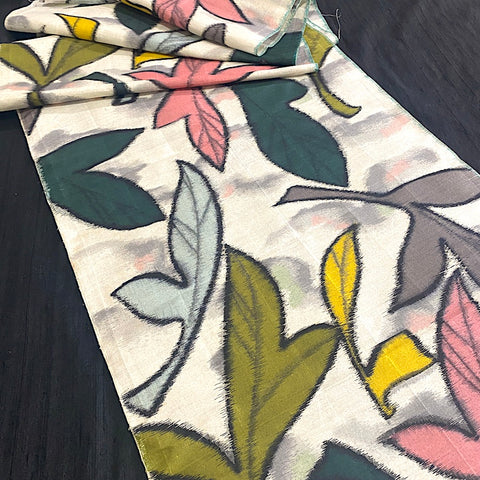 Vintage Tropical Wowza, Meisen Kimono Silk Piece, 13" x 84" from Japan # ZP-38