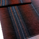 Intense Dark Plum/Indigo Ombre Melted Stripes, Rustic Slubby Vintage Kimono Silk Fro Japan By the Yard #305