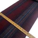 Intense Dark Plum/Indigo Ombre Melted Stripes, Rustic Slubby Vintage Kimono Silk Fro Japan By the Yard #305