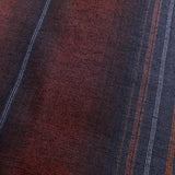 Intense Dark Plum/Indigo Ombre Melted Stripes, Rustic Slubby Vintage Kimono Silk Fro Japan By the Yard #305