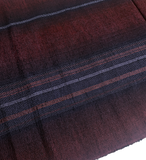 Intense Dark Plum/Indigo Ombre Melted Stripes, Rustic Slubby Vintage Kimono Silk Fro Japan By the Yard #305