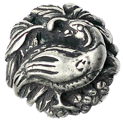 SALE, Quail Button, Pewter, Silver Color, Shank Back USA  7/8"'  #SW-241