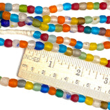 Recycled Glass Rustic Beads from Ghana, 7mm, Strand of 65+ Beads #GH-05