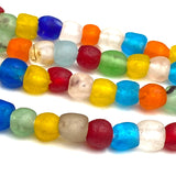 Recycled Glass Rustic Beads from Ghana, 7mm, Strand of 65+ Beads #GH-05