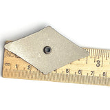 Running Low, Pecos Diamond Antique Silver Concho 1.5" x 2.5" Screw Back  #SWH-140