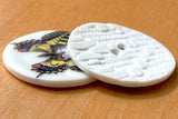 SALE, Tiger Swallowtail Butterfly Porcelain Button by Kate Holliday 1-1/8"