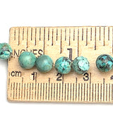 Green 'African Turquoise' Jasper, 3/16", Small Round 6mm Beads, 15" Strand #L229