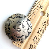 SALE, Star Blanket 1-1/4" Nickel Silver Shank Back Southwest Concho-Style Button 1.25"   #SW-97