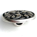 Re-Stocked, Silver Poppy Pinwheel 3/4" Metal Button #SWC-20