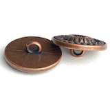 RE-STOCKED, Copper/Black Chama Flower with 23 'Beads' 7/8"  #SWC-39