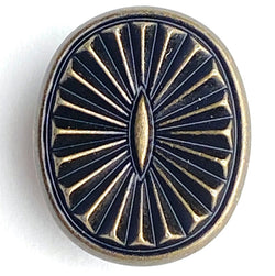Dark Sun Oval Southwest Concho Style Button 7/8" Shank Back  #SWC-135