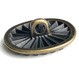 Dark Sun Oval Southwest Concho Style Button 7/8" Shank Back  #SWC-135
